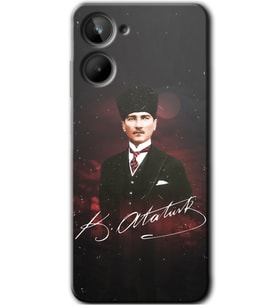 Realme 10 4G Kılıf HD Desen Baskılı Kılıf - Kemal Atatürk