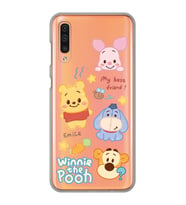 Samsung Galaxy A70 Uyumlu Winnie The Pooh Tasarımlı Şeffaf Telefon Kılıfı