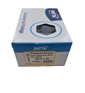 Patta Arkalık Vidası 3.5 x 25mm (Kutu İçinde 1000 Adet Bulunmaktadır.) (Krom)
