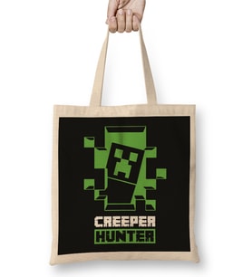 Creeper Hunter Gaming Minecraft Bez Çanta Uzun Saplı