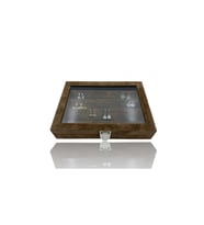 Richbox Küpe Kutusu Küpe Çantası 18x24cm Alcantara Kahve