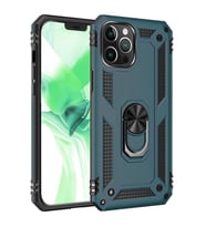 Mopal İphone 12 Pro 5.4 İnc Yüzüklü Tank Telefon Kılıfı (Petrol Yeşili)