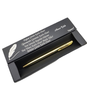 Signator® C518 Slim Gold Tükenmez Kalem  İsme Özel Kalem  Hediyelik Kalem (Karışık)