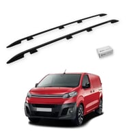 Turtle Citroen Dispatch (Mk3) 2017-2025 / Uzun Şasi Tavan Çıtası Crown Siyah