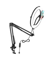 10 inç Metal Flexible Masaüstü Ring Light, LED Selfie Çalışma Işığı