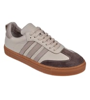 Floor Hakiki Deri Kadın Spor Ayakkabı Sneaker MAK-3020 VİZON
