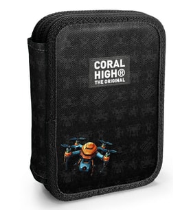 Coral High Erkek Çocuk Organizer Kalemlik/Kalem Çantası - Drone Pilotu Siyah (Çok Renkli)