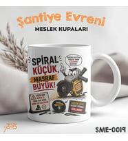Ustaya Özel Komik Kupa – Spiral Küçük Masraf Büyük Baskılı Seramik Kupa