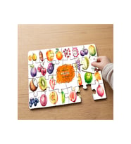 Çeşitli Meyveler Kavramı Tasarımlı 24 Parça Ahşap Çocuk Puzzle MPK1189