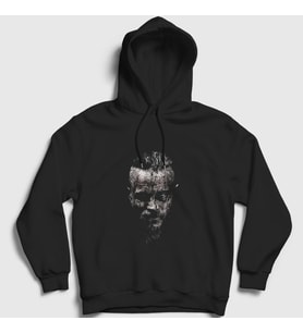 Presmono Unisex Siyah Ragnar Vikings Kapüşonlu Sweatshirt 222287tt