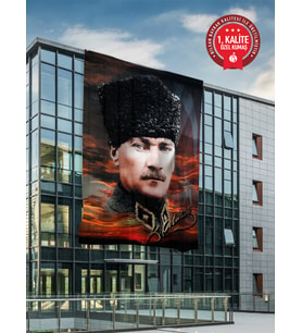 Atatürk Bayrağı 100x150 cm - Raşel Kumaş 1. Kalite (5 Adet)