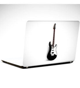 Gitar Siyah Beyaz Laptop Sticker 17 inch (39X27CM)