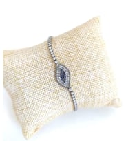 Asansörlü Swarovski Taşlı Bileklik Ayarlanabilir