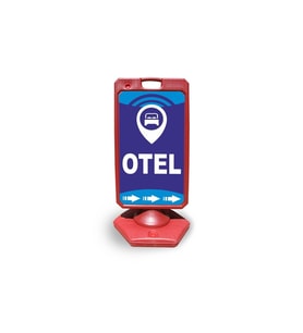 Otel     Reklam ve Yönlendirme Uyari Dubasi A Tabela Kırmızı