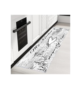 Rovigo Home Dijital Baskı Yıkanabilir Kaymaz Taban Mutfak Halısı RVG2040 80x200 cm (Gri)