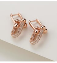 TİFFANY TAŞLI ROSE 925 AYAR GÜMÜŞ KÜPE