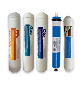 Inline Sistem Tüm Arıtma Cihazları Ile Uyumlu 5'li Filtre Seti NSF & FDA Onaylı (Yeşil)