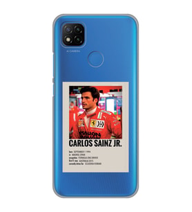 Redmi 9C / Redmi 10A Uyumlu Carlos Sainz Desenli Şeffaf Telefon Kılıfı