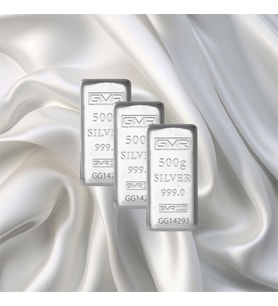 3 Adet 500 Gr Gmr Gümüş Külçe