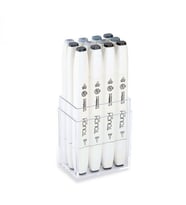 Touch Twin Brush Marker 12 Renk Set MAVİ/YEŞİL GRİ TONLARI 