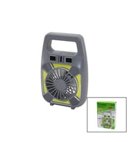 2İN1=MİNİ FAN - FENER USB ŞARJ 2 KADEME HIZ LAMBA=4 FONKSİYON - 10W SU GEÇİRMEZ TAŞIMA KULP MİNİ VANTİLATÖR GS-265 (5343)