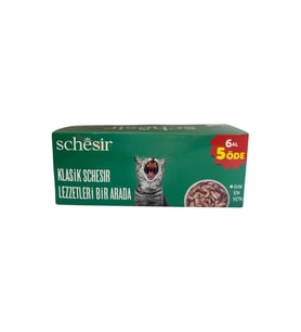 Schesir Multipack Karışık Kedi Yaş Maması 6x85 gr