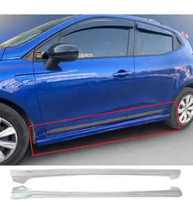 Renault Clio 5 RS Yan Marşpiyel Seti Plastik 2 Adet Mat Siyah 2020 2021 2022 2023 2024 karlık+ek+bodykit