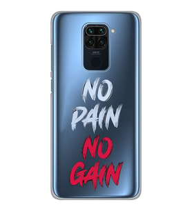 Xiaomi Redmi NOTE 9 Uyumlu Fitness Tasarımlı Şeffaf Telefon Kılıfı