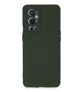 Newface One Plus 9 Pro Kılıf Nano içi Kadife Silikon - Koyu Yeşil