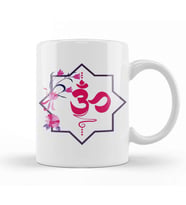 Om Ohm Aum Symbol Kupa Bardak Porselen