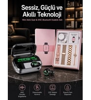 Yeni Nesil Kaliteli Akıllı Saat Ve Kablosuz Bluetooth Kulaklık Yüksek Ses Kaliteli Yeni Nesil