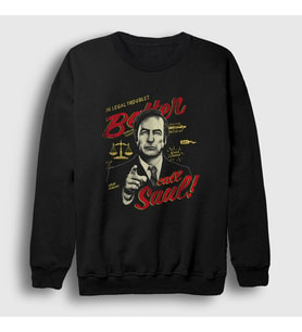Presmono Unisex Siyah In Legal Trouble Dizi Better Call Saul Sweatshirt 453181tt