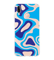 Huawei P20 Lite  Kamera korumalı Kapak Renkli Desen Tasarımlı  Şeffaf Kılıf