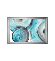 Soyut Şekiller Motifli Kanvas Tablo 50 x 70 cm Silver Çerçeve