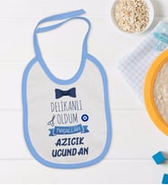 BK Kids Sünnet Tasarımlı Mavi Bebek Mama Önlüğü-5