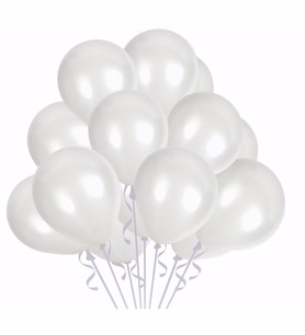 Beyaz Balon 25 Adet ( Balonlar Sönüktür)