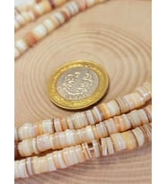 Sedef Taşı 6*2mm YARIM Dizi (18cm uzunluğundadır) (43160)