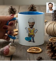 Kişiye Özel Karikatürlü İnşaat Mühendisi Kupa Bardak Mühendisler Günü Hediyesi