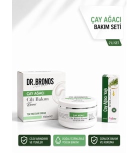 DR.BRONOS Çay Ağacı Cilt Bakım Kremi 150 ml. Softem Çay Ağacı Yağı 20 ml.