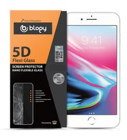 Blogy iPhone 8 Plus / 7 Plus ile Uyumlu Flexi 5D Ekran Koruyucu White