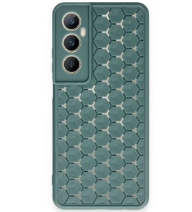 Newface Realme C65 Kılıf Petek Silikon Kapak - Koyu Yeşil