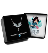Anneler Gününe Özel Tasarımlı Kişiselleştirilebilir Kutu & Mikail Melek Kolye & Bileklik Seti