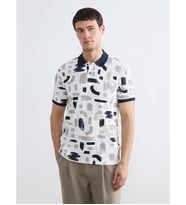 LCW Vision Lacivert Polo Yaka Desenli Pike Erkek Tişört