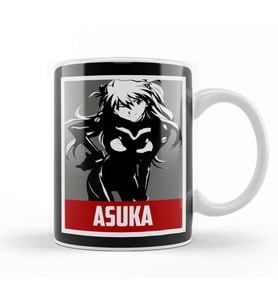 Asuka Langley Evangelion Kupa Bardak Porselen