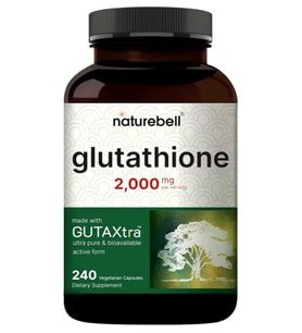 NatureBell Glutathione 2,000mg Per Serving, 240 Veggie Capsules.Abd Menşei.