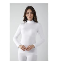 Beyaz Uzun Kol Balıkçı Body Likralı