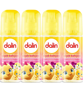 Dalin Bebek Kolonyası 150ML Çiçek Bahçesi (Menekşe-Yasemin-Limon Kokulu) (4 Lü Set)