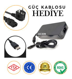 MSI GE76 Raider ile Uyumlu Notebook Adaptör Şarj Cihazı (Siyah)