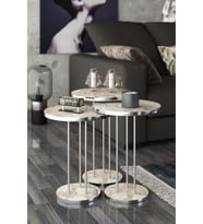 Zigon Sehpa Terra 3 Lü Set Traverten