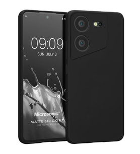 Microsonic Matte Silicone TECNO Pova 5 Kılıf Siyah